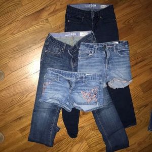 Size 7 girls shorts. Size 7 girls denim jeans.